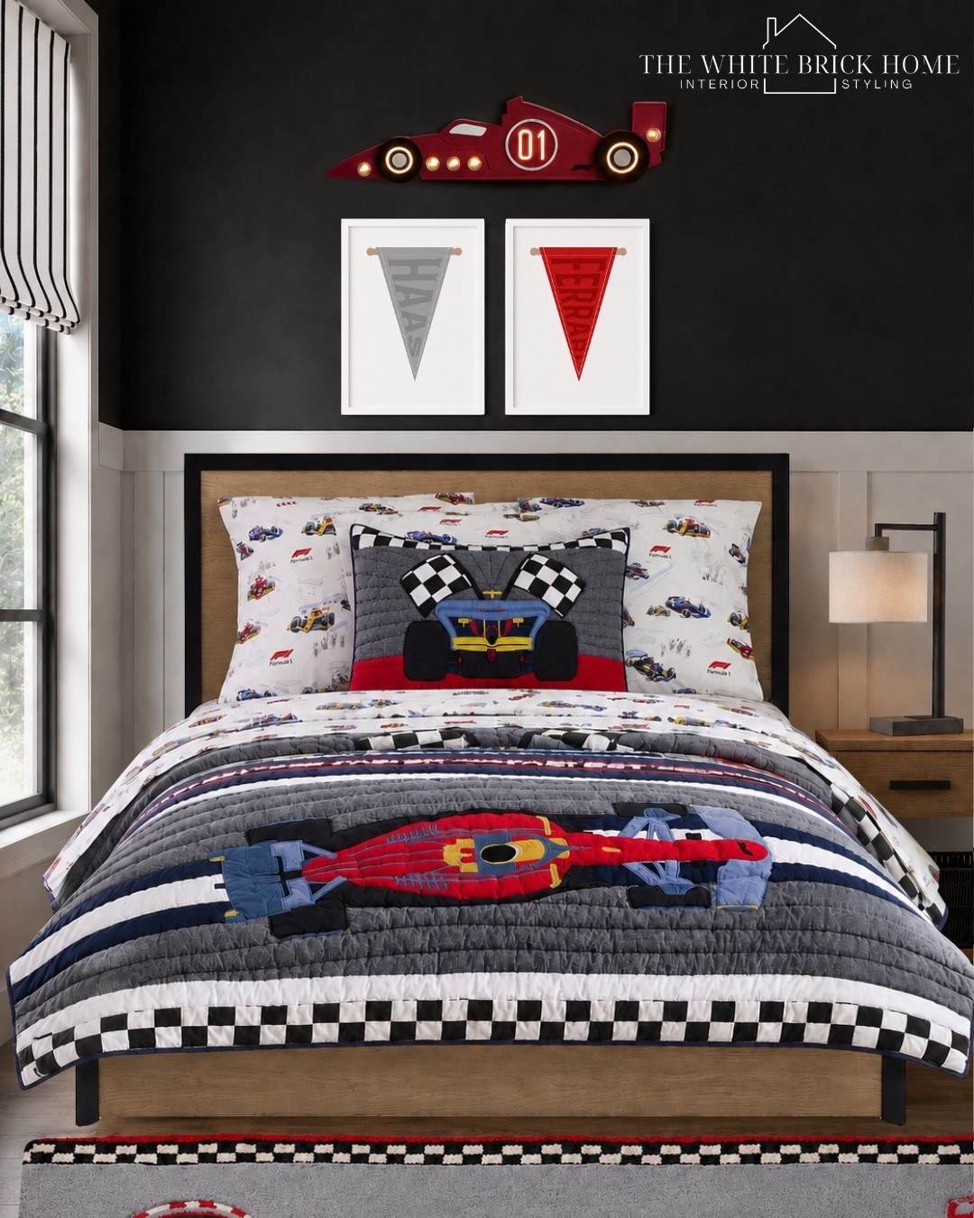 This modern race car bedroom brings color, playful details, and high speed style to every racers dream space. 
❤️❤️
Boys room, boys bedroom, kids room, kids bedroom design, boys room decor, boys room ideas, boys room furniture, toddler boy, boys race car bedroom, race car bedroom, car bedroom, formula one, f1, f1 bedroom, boys room design ideas, car bedroom, boys room ideas, boys room inspiration, boys room design, pottery barn, pottery barn kids, Etsy, wayfair

#LTKHome #LTKKids #LTKSeasonal