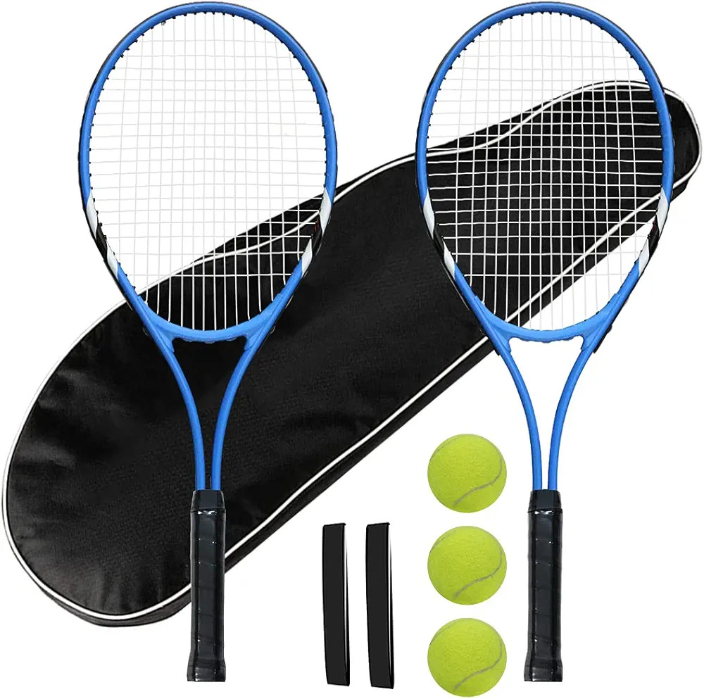 Tennis Rackets 2 Players Recreational for Beginners,Pre-Strung 27 Inch Light Adult Racquet Set fo... | Amazon (US)