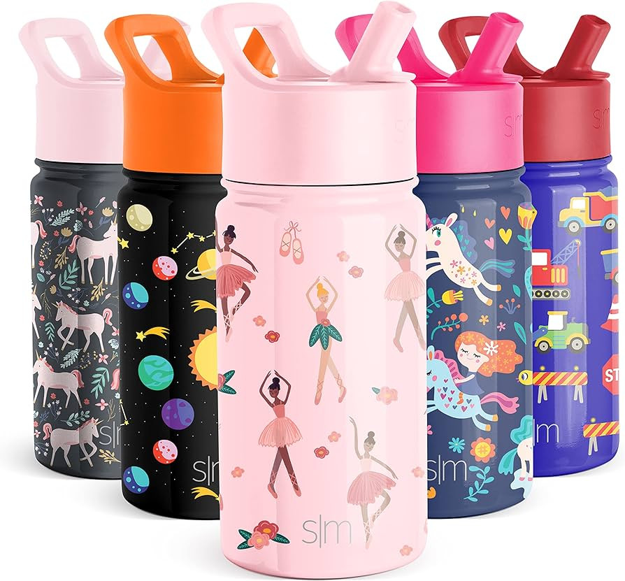 Simple Modern Kids Water Bottle with Straw Lid | Insulated Stainless Steel Reusable Tumbler for T... | Amazon (US)