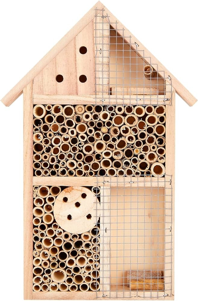 Wooden Insect House Hotel for Bee, Butterfly, Ladybirds, Beneficial Insect Habitat, Bug Hotel Gar... | Amazon (US)