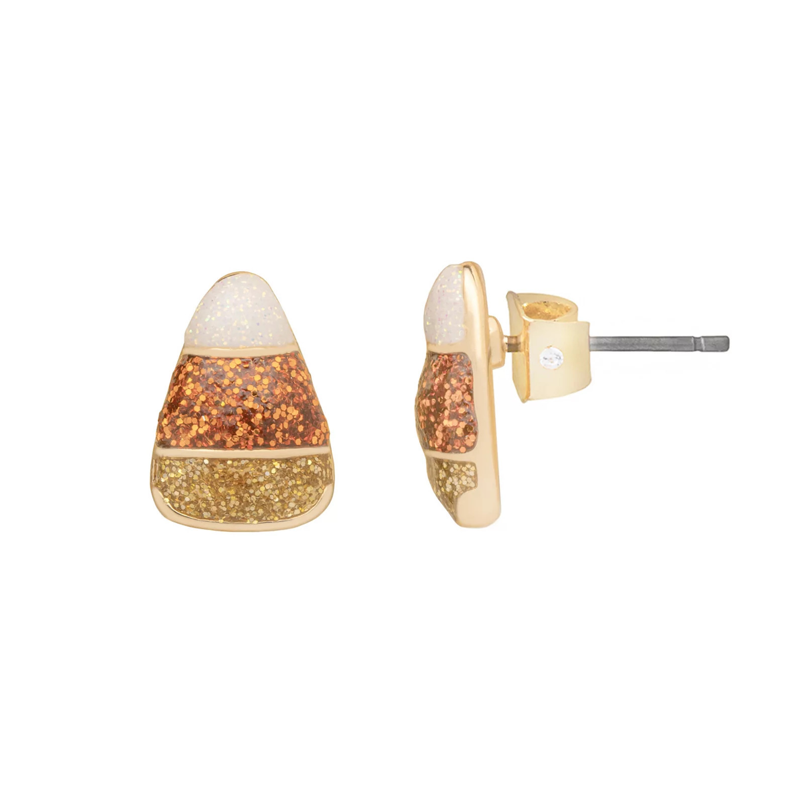 LC Lauren Conrad Sparkly Candy Corn Stud Earrings, Women's, Multi | Kohl's
