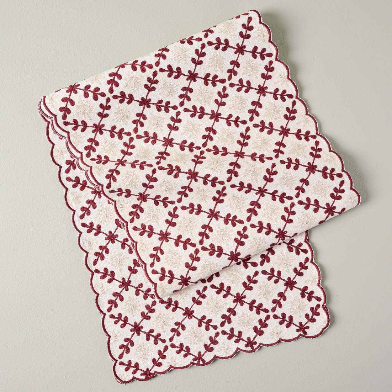 Laurie Embroidered Table Runner | Magnolia