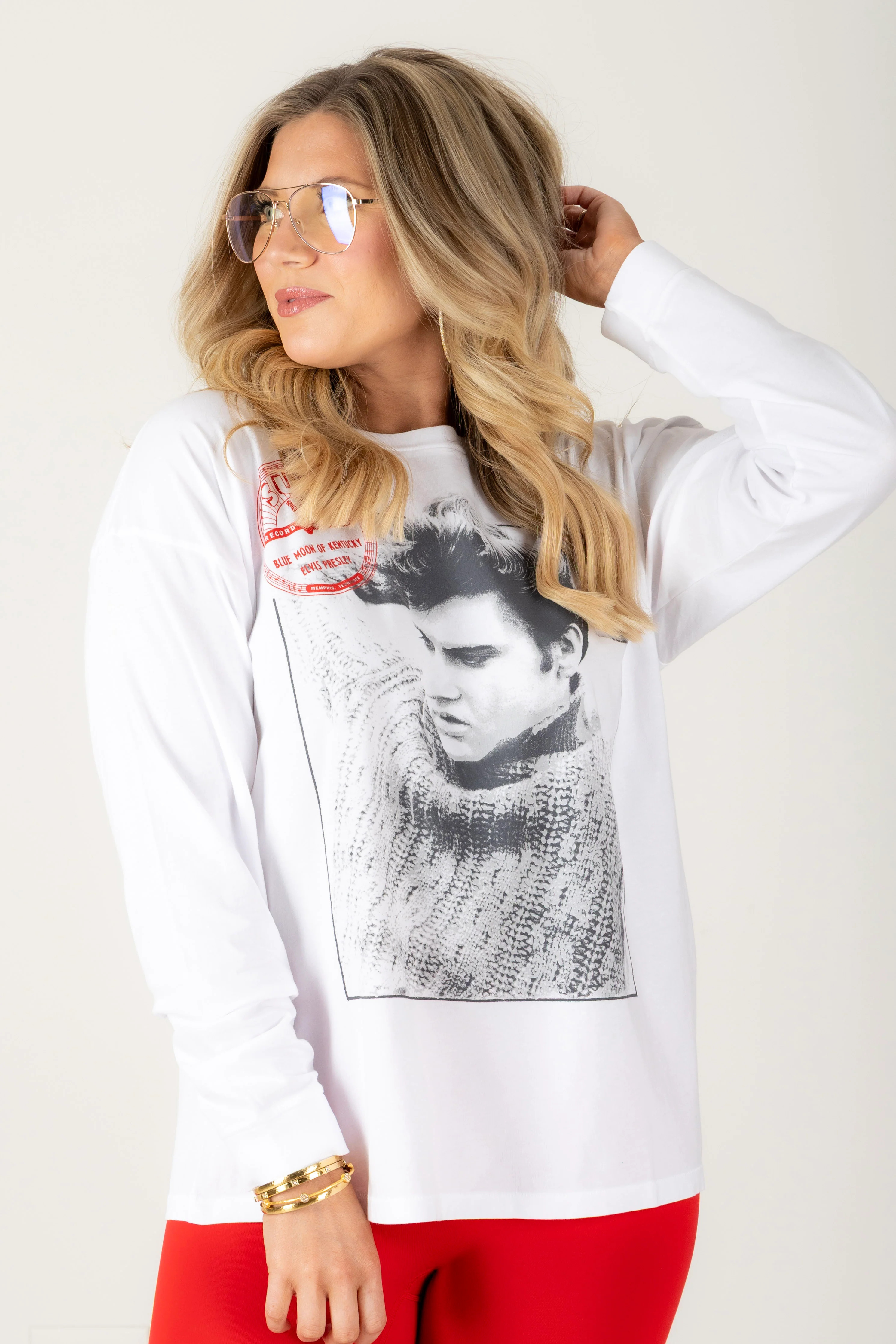 Daydreamer Sun Records X Elvis Merch Long Sleeve Tee | The Willow Tree