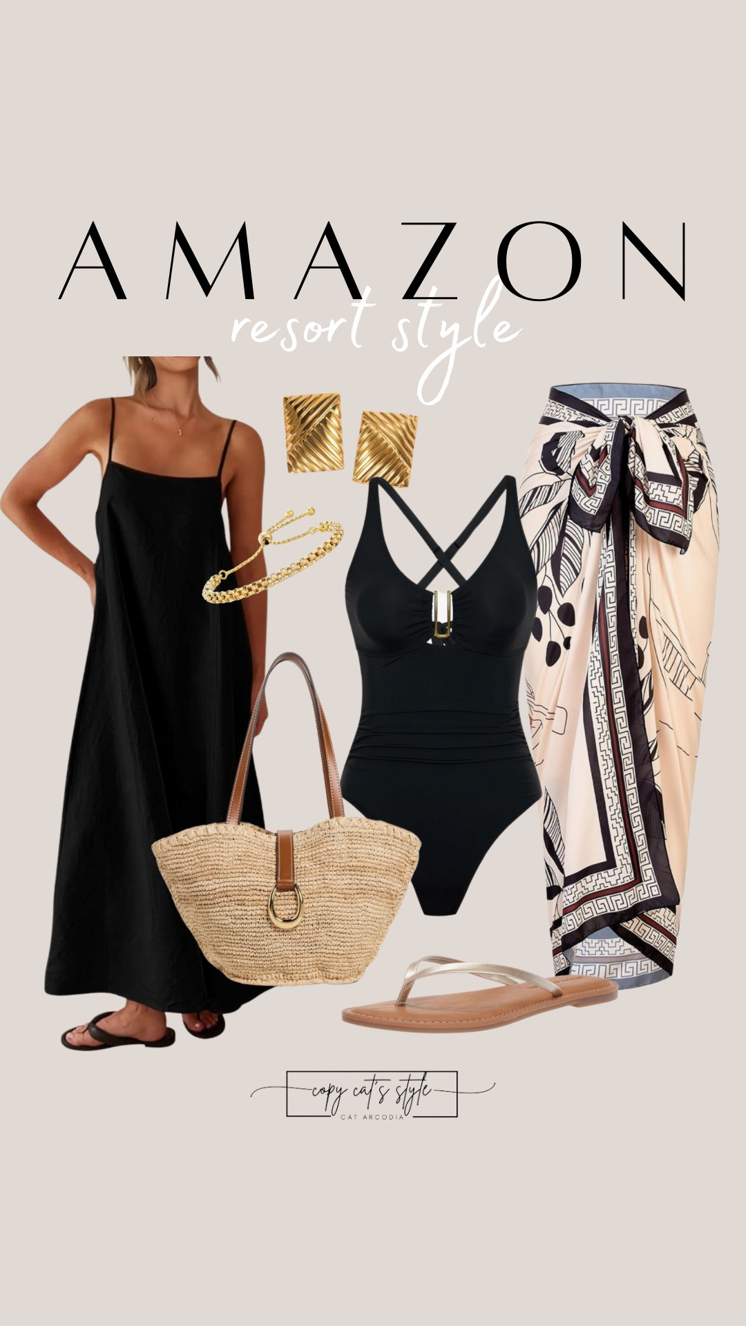 Amazon resort style finds. Amazon swimsuits, sandals, beach bags, coverups, and more! 

#LTKFindsUnder50 #LTKSwim #LTKStyleTip