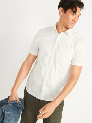 Built-In Flex Everyday Short-Sleeve Oxford Shirt for Men | Old Navy (US)