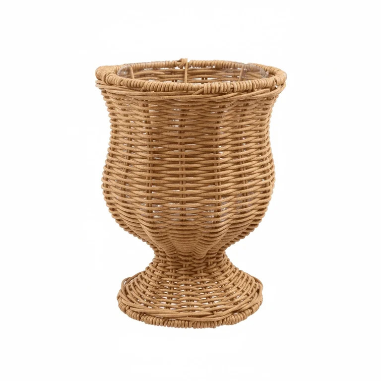 Guvpev 8 Inch Goblet Woven Planter Urn Shape, Brown | Walmart (US)