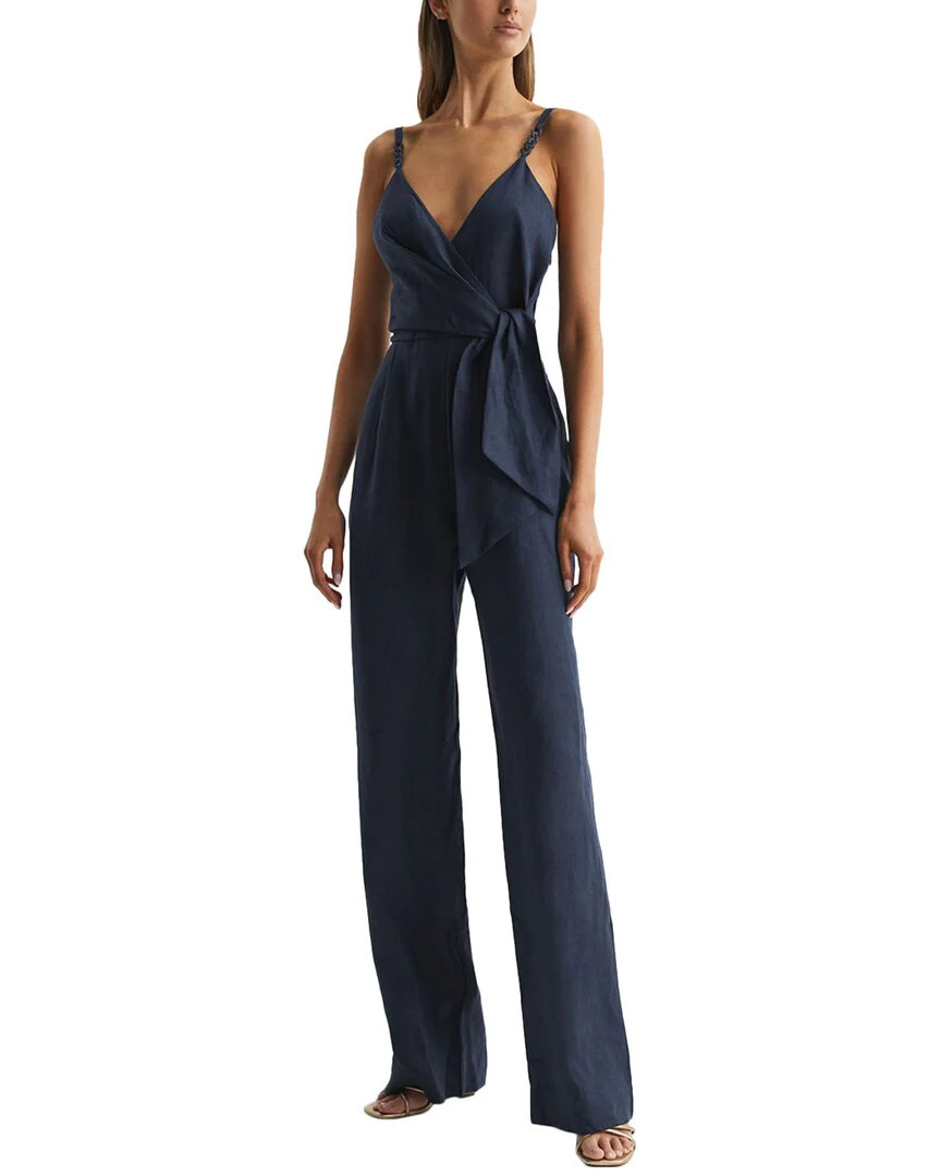 Reiss Emilia Linen Jumpsuit | Shop Simon