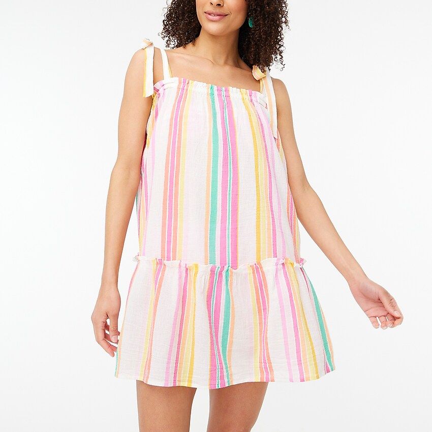 Striped cover-up with bow | J.Crew Factory