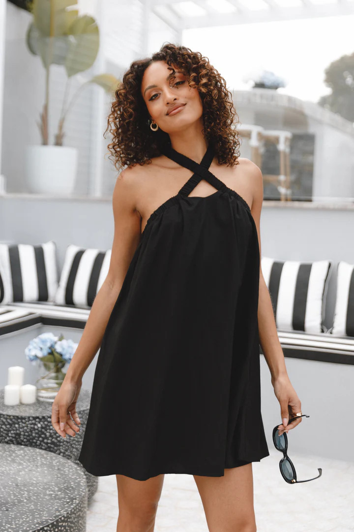 Lara Mini Dress - Black | Petal & Pup (US)