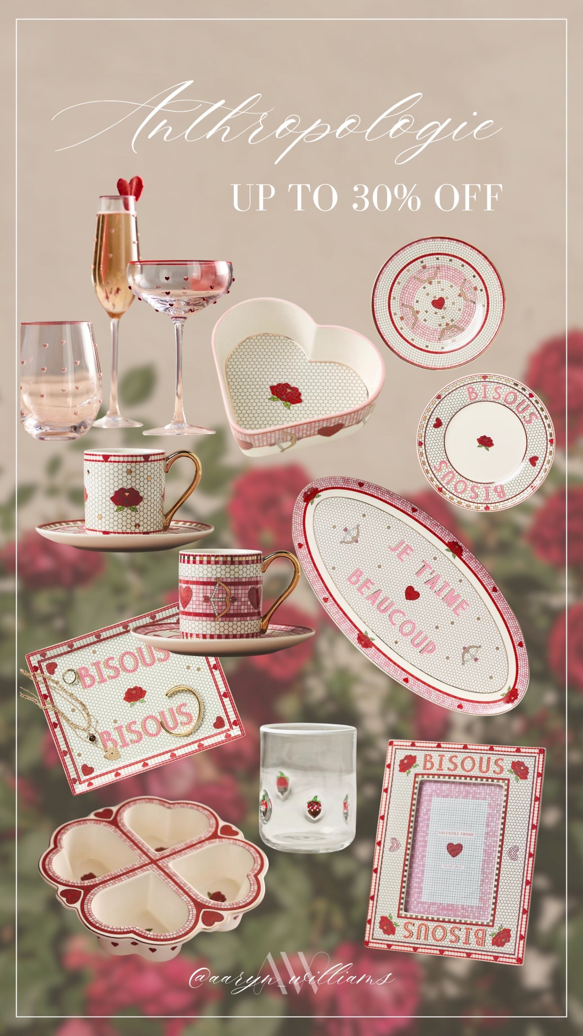 anthropologie is serving all the valentine vibes 🥀 up to 30% off the prettiest heart-print dishes, glassware, and little hostess pieces. perfect for a galentine’s brunch, date night tablescape, or just romanticizing everyday life 💌

anthropologie sale, up to 30% off, valentine decor, heart dishes, romantic tableware, hostess gifts, galentine’s decor, pink kitchen finds, valentines home decor, gift ideas for her

#LTKHome #LTKSaleAlert #LTKValentine