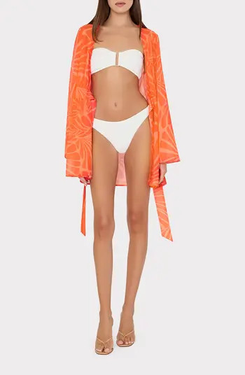 Jessie Abstract Kai Print Chiffon Cover-Up Swim Cover up Swimsuit Cover Up White Bikini Cover Up  | Nordstrom