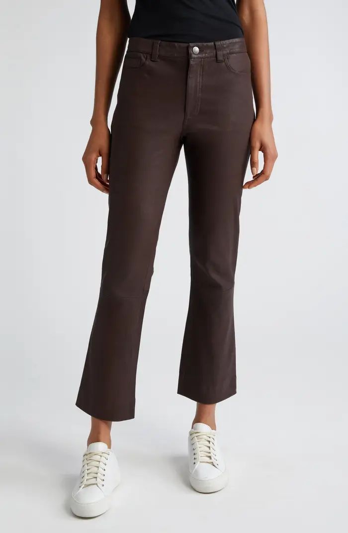 ATM Anthony Thomas Melillo Crop Flare Leather Pants | Nordstrom | Nordstrom