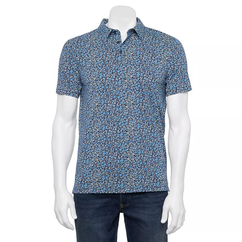 Men's Apt. 9 Print Button-Down Shirt, Size: Large, Dark Blue | Kohl's