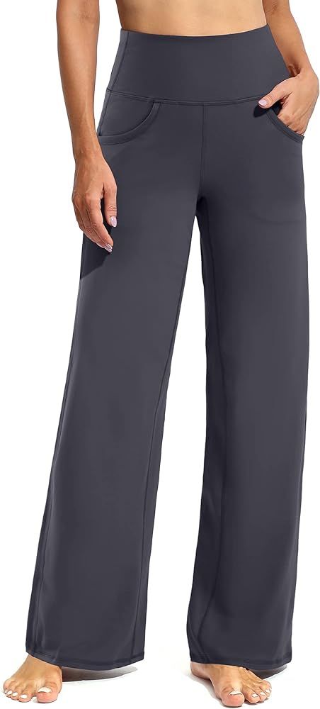 Promover Yoga Pants Women Wide Leg Sweatpants with Pockets Stretch Casual Lounge Pants Petite/Regular/Tall | Amazon (US)