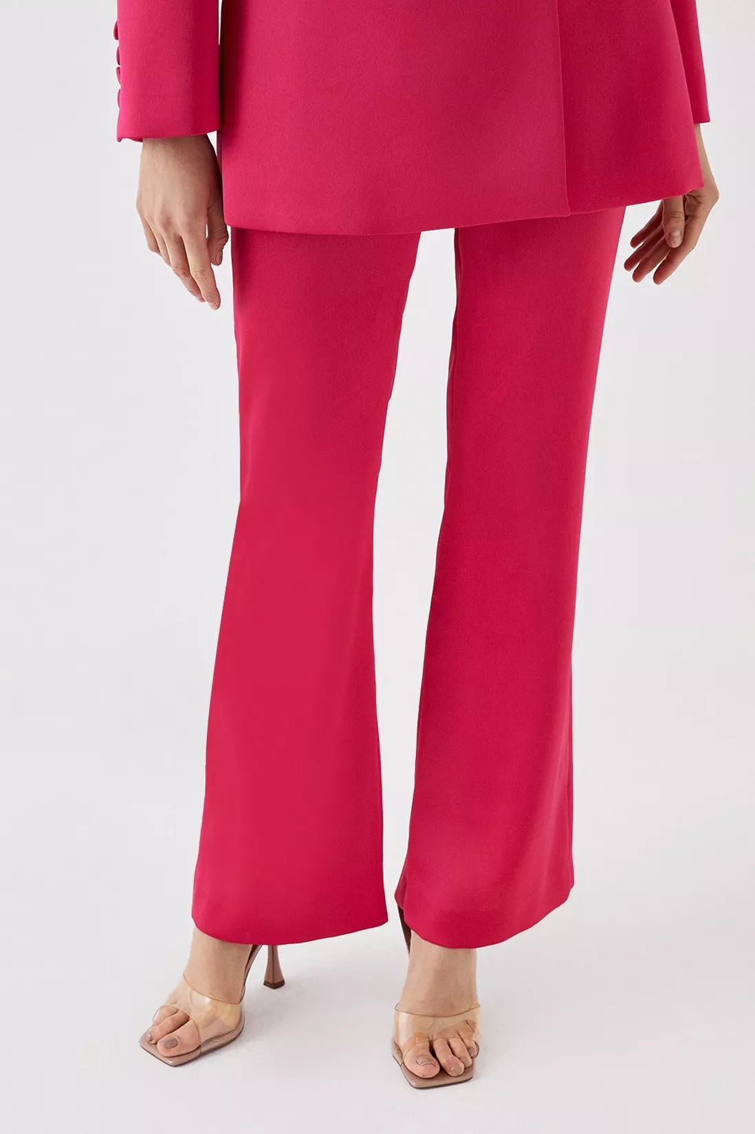Trousers | Julie Kuyath Premium Satin Slim Flare Trouser | Coast | Coast UK & IE