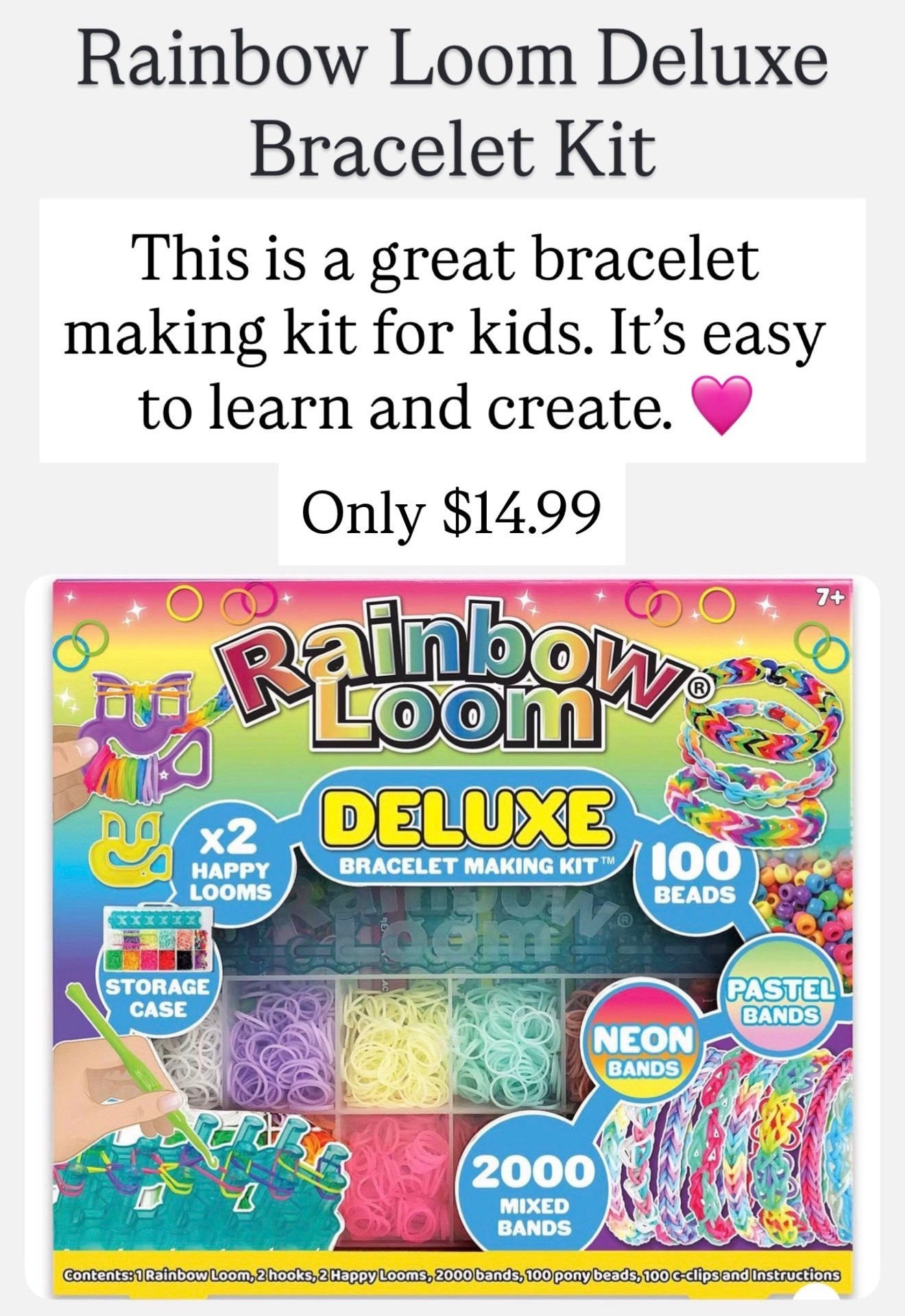 I love this rainbow loom kit

#LTKKids