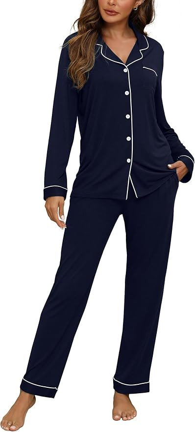 Women Pajama Set Long Sleeve Sleepwear Fashion Night Wear | Amazon (US)