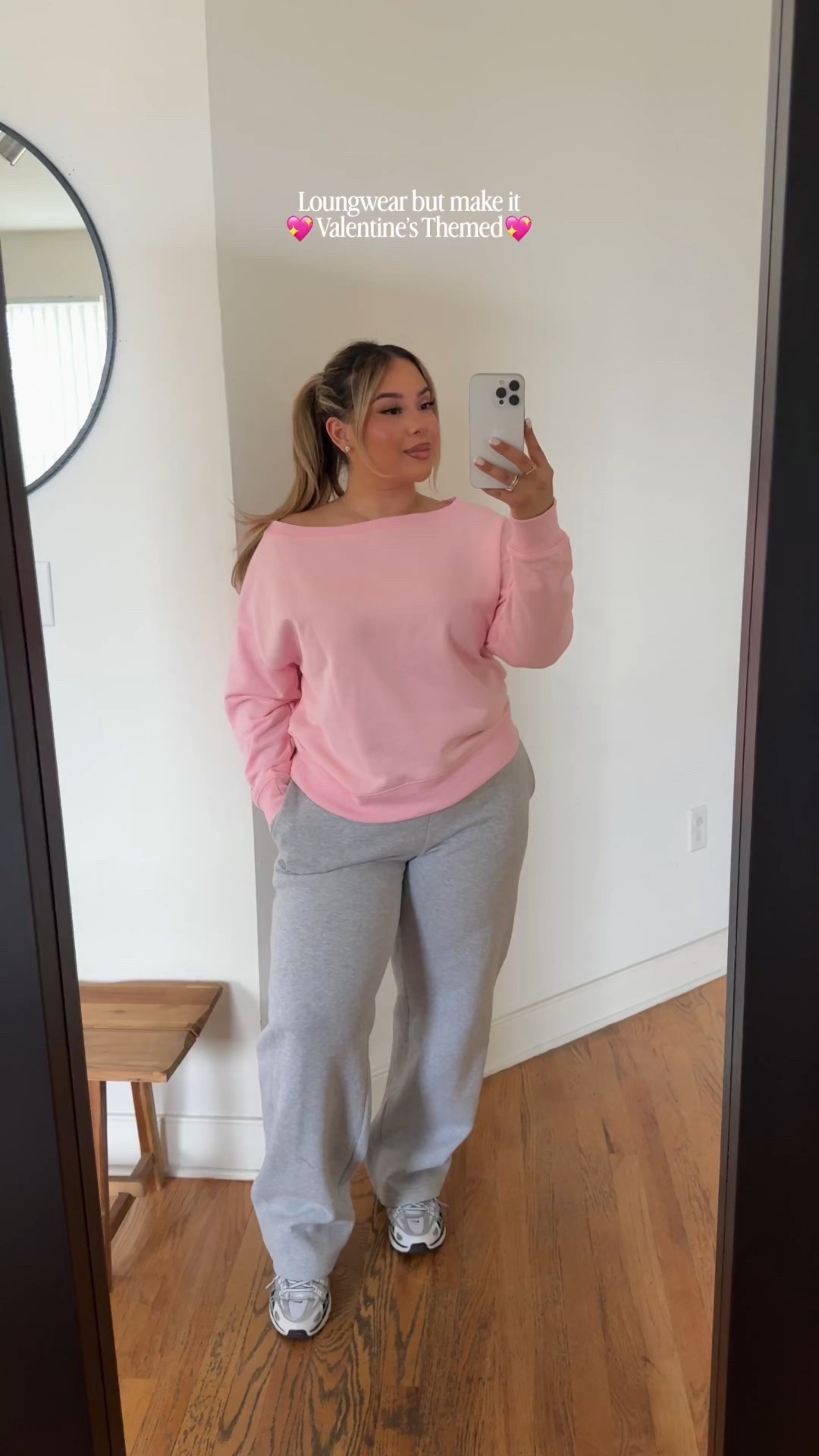 Loungewear but make it ✨Valentine’s✨ themed💞 sizing: 

Light pink Sweater: L 
Gray Sweats: Aritzia size L 
Pink Hoodie Set: L(size down for a more fitted look) 
Red Abercrombie Hoodie: M 
Red Abercrombie Pants: L (Could’ve down medium here) 
Nike wear: size M 
Old Navy Crew Neck: L 
Old Navy Leggings: L (a bit sheer, linked the matching sweats to the crew neck that wasn’t available before as a better choice) 

#LTKMidsize #LTKFindsUnder100 #LTKSeasonal