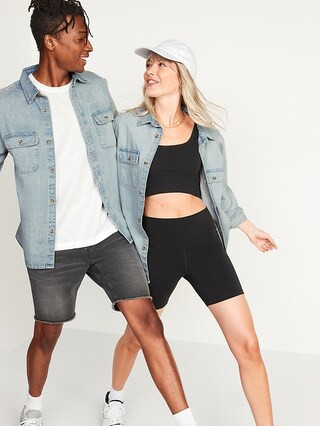 Gender-Neutral Long-Sleeve Jean Workwear Shirt for Adults | Old Navy (US)