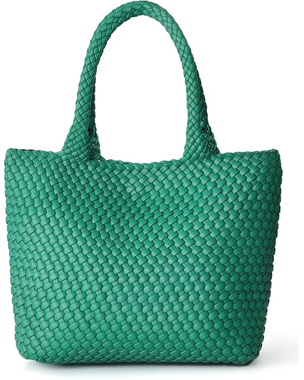 Vegan Leather Woven Tote Bag Shoulder Handbags for Women | Amazon (US)