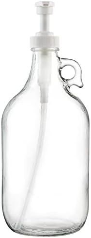 Half Gallon Glass Pump Dispenser Bottle, Large Jug with Pump for Laundry Soap Dispenser, Liquid D... | Amazon (US)