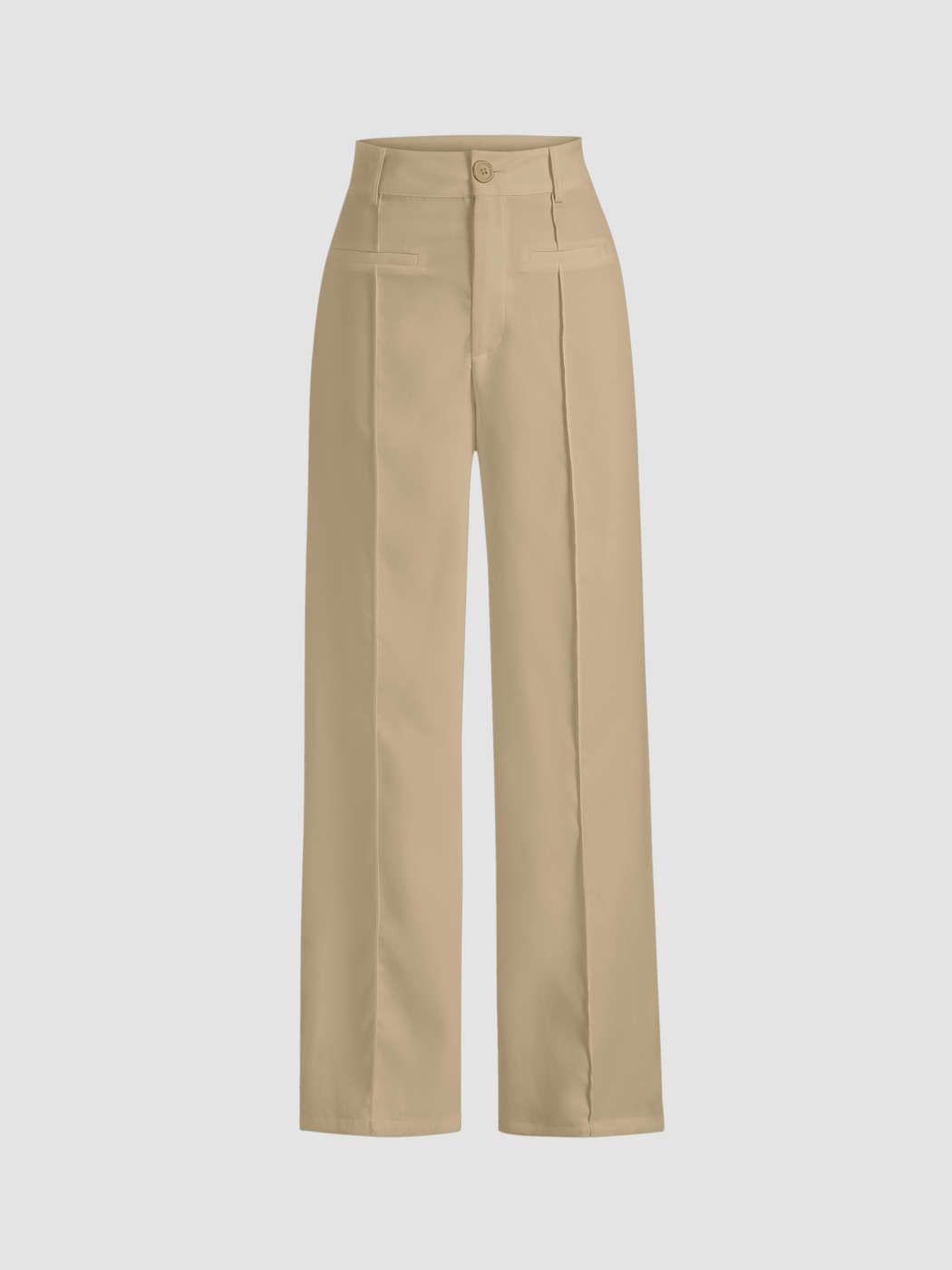 Solid Stitch Straight Leg Trousers | Cider