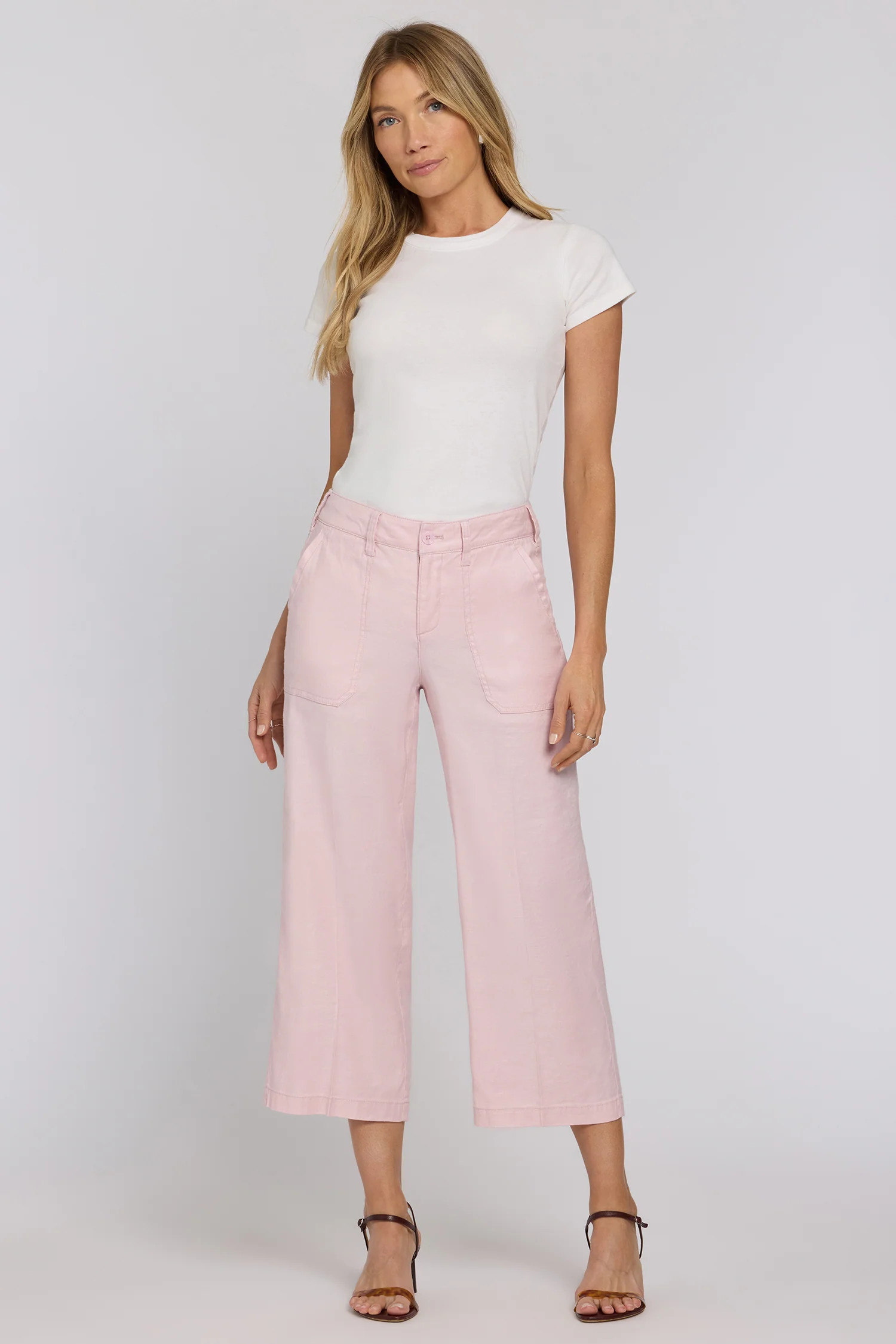 Wide Leg Cargo Capri Pants - Light Lilac | NYDJ