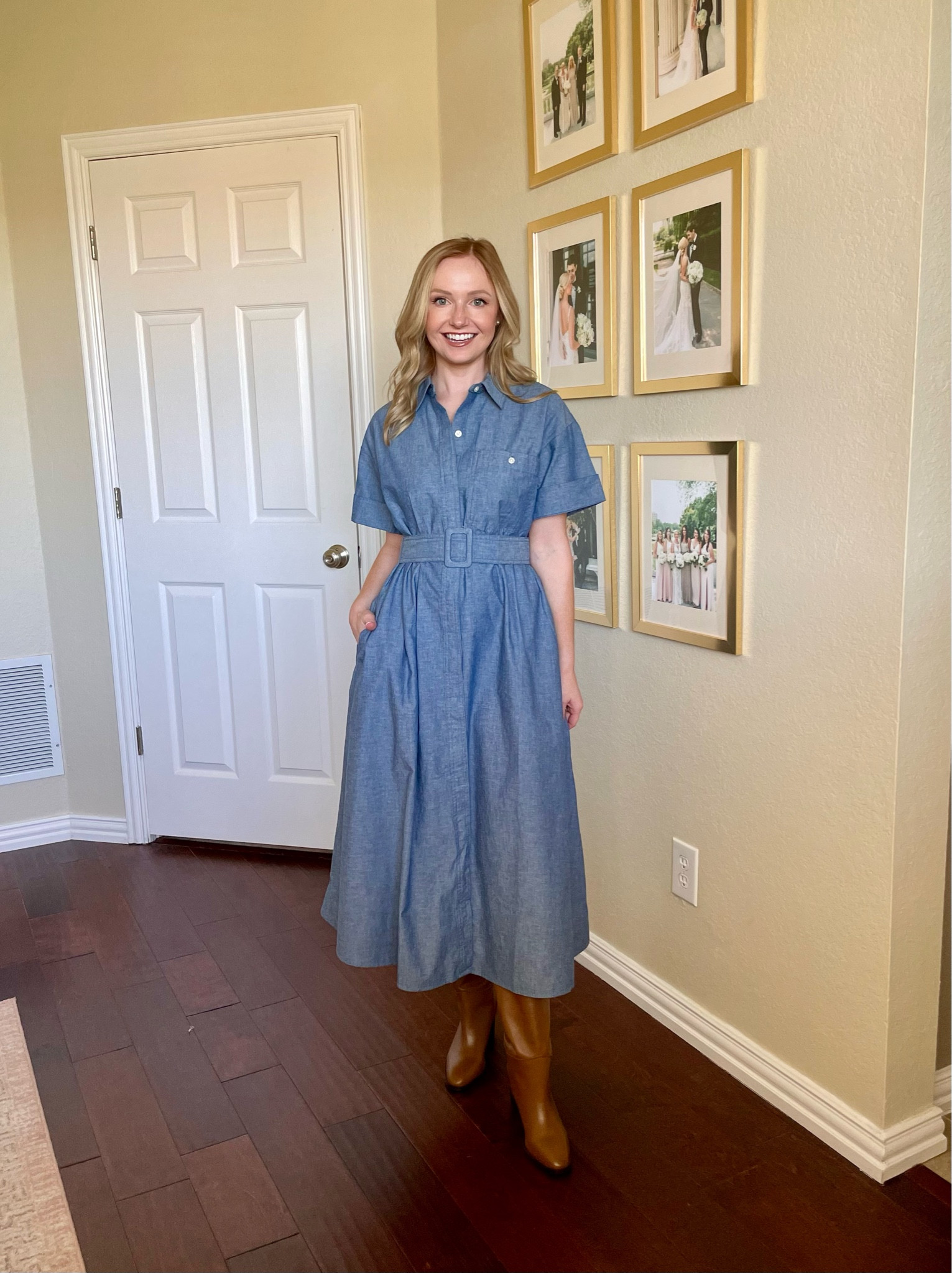 Wearing a XS | fall workwear, work dress, fall dress, chambray dress, midi dress 

#LTKStyleTip #LTKSeasonal #LTKWorkwear