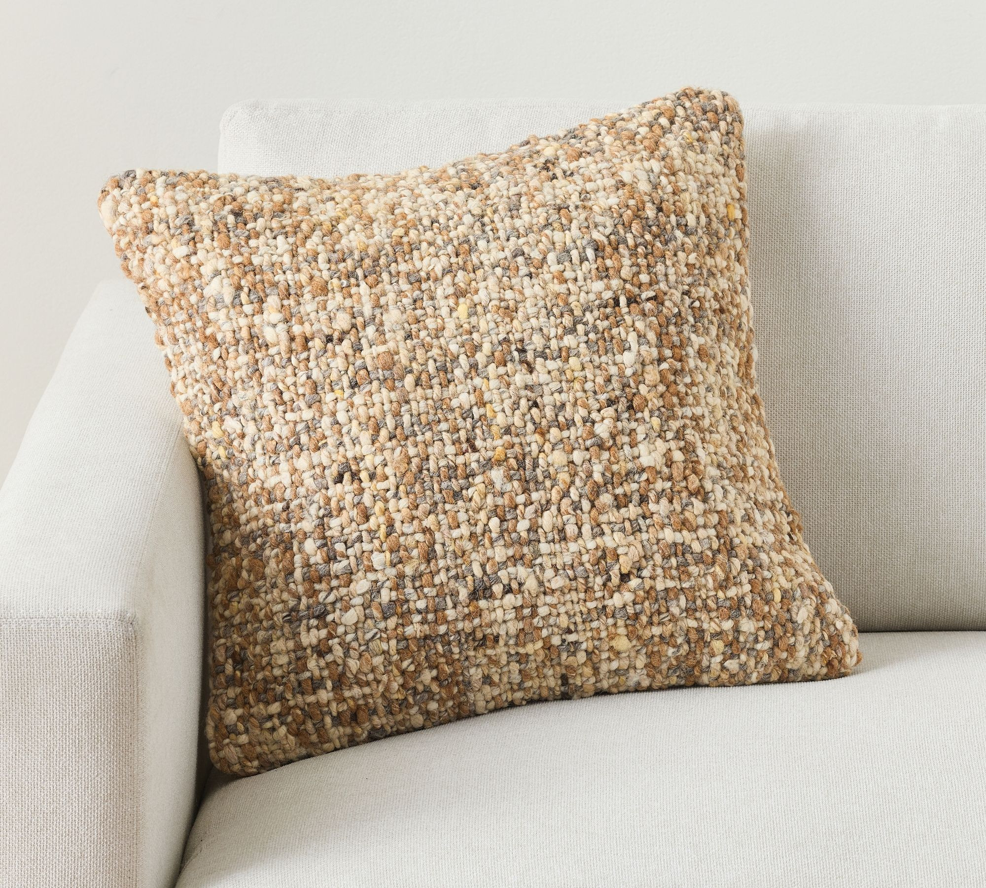 Tweed Woven Pillow Cover, 20"", Neutral Multi | Pottery Barn (US)