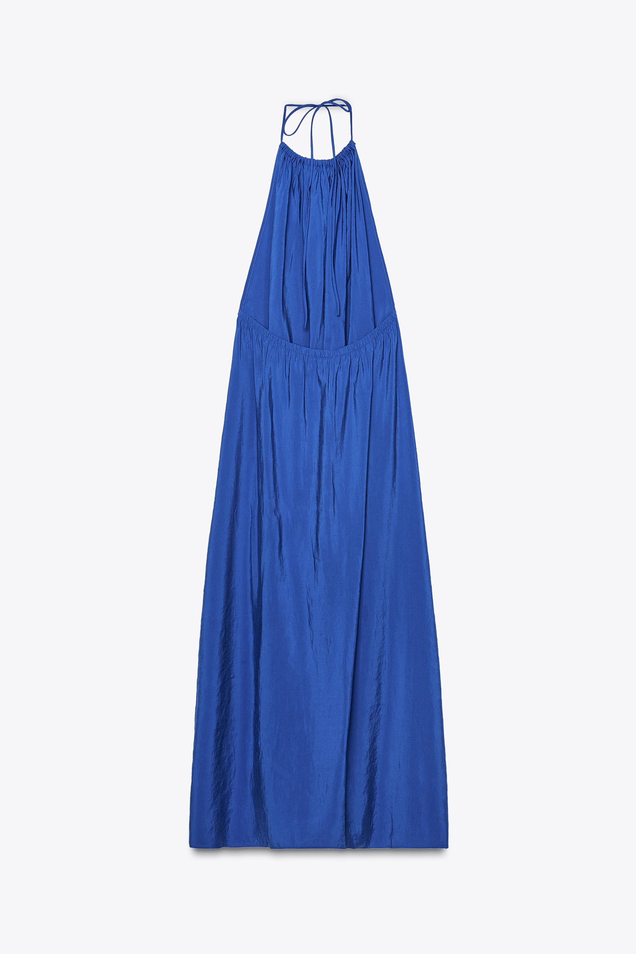 FLOWING HALTER MIDI DRESS | Zara UK