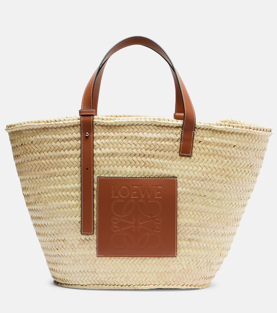 Leather-trimmed basket bag | Mytheresa (UK)