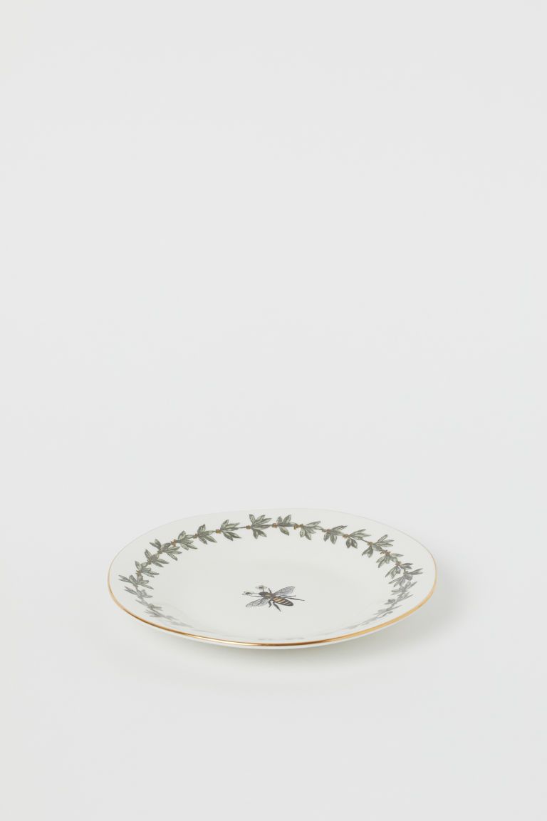 H & M - Small Porcelain Plate - White | H&M (US + CA)