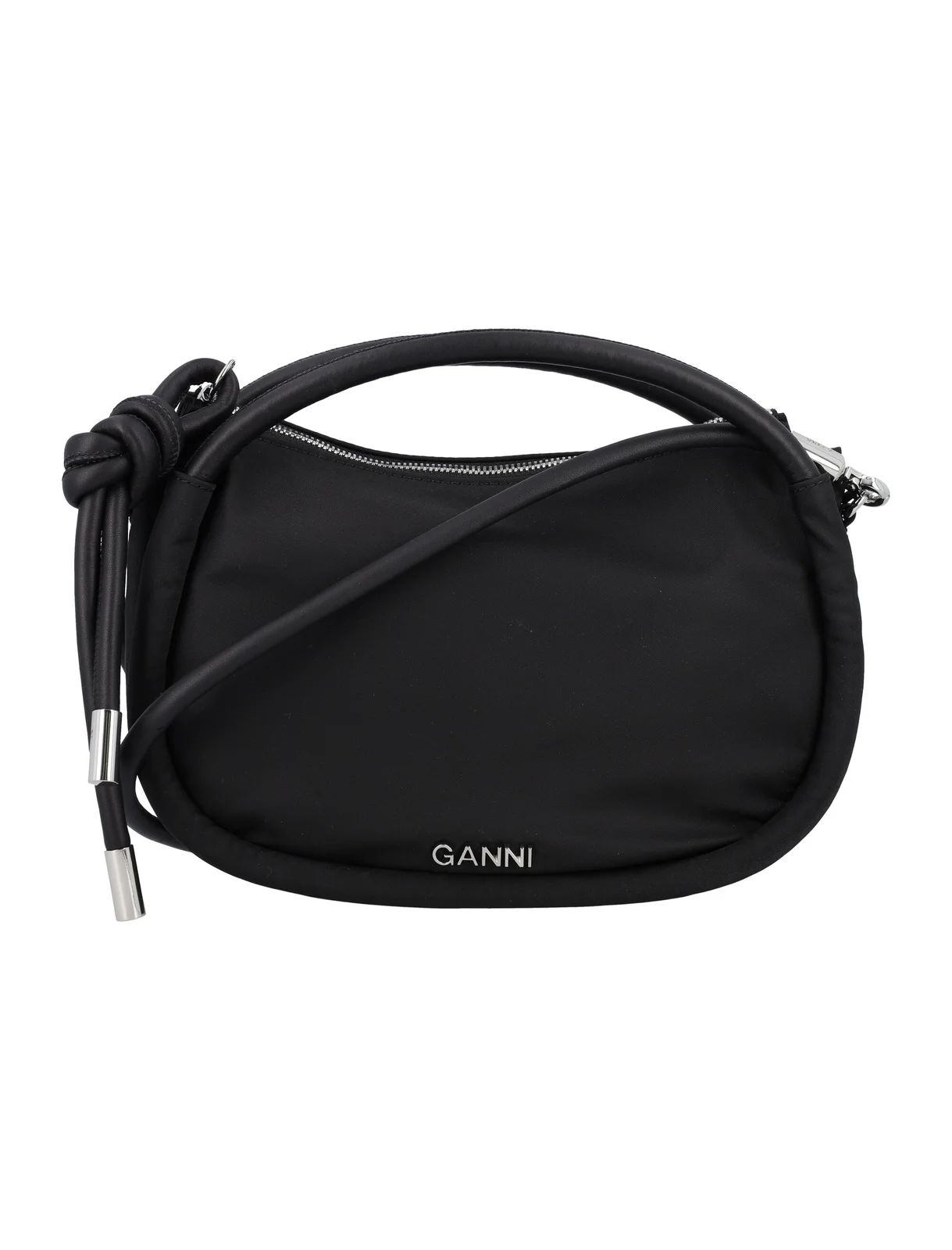 Ganni Knot-Detailed Top Handle Bag | Cettire Global