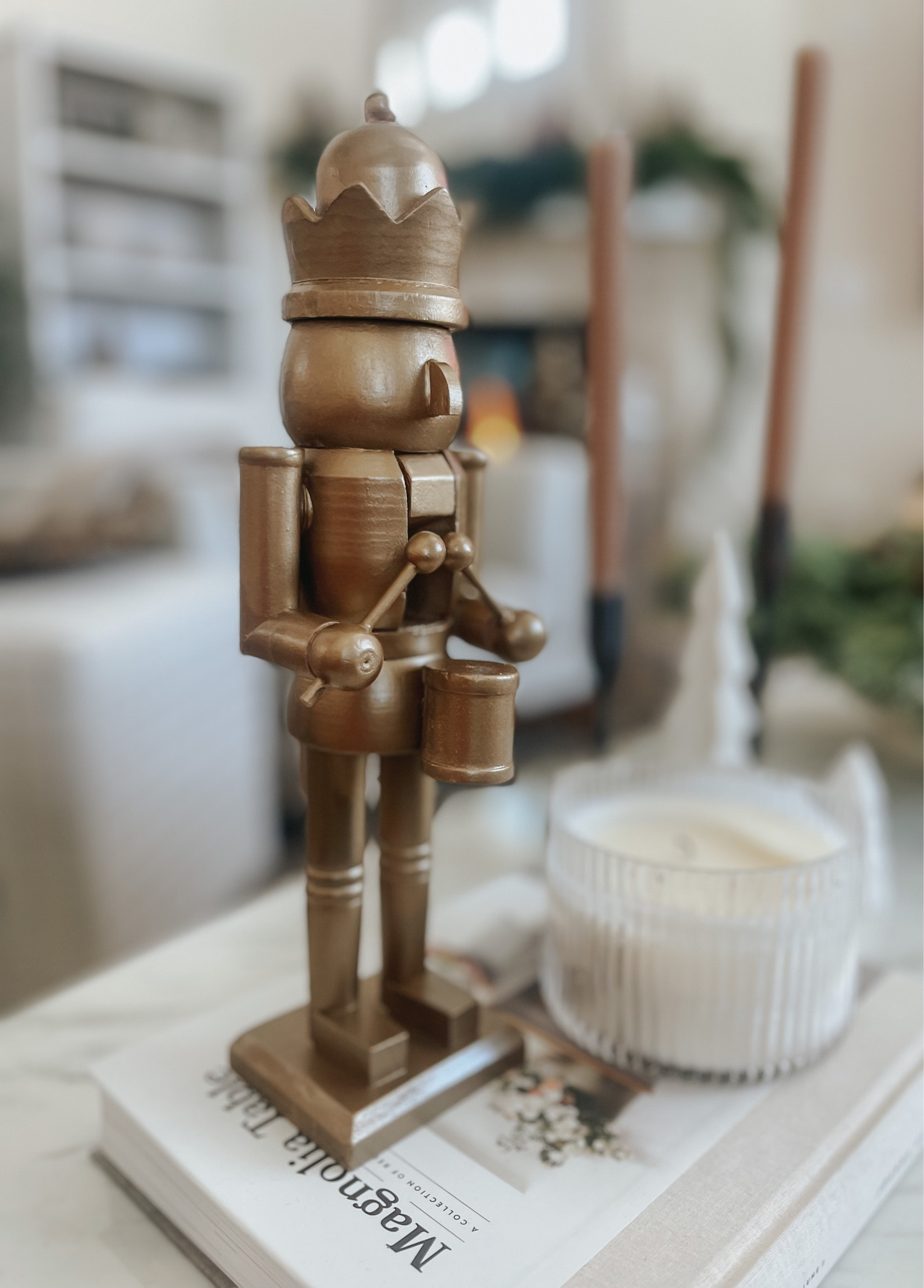  DIY nutcracker spray paint it in a pretty gold or to match your holiday color scheme. 🌲✨

#LTKhome #LTKSeasonal #LTKHoliday