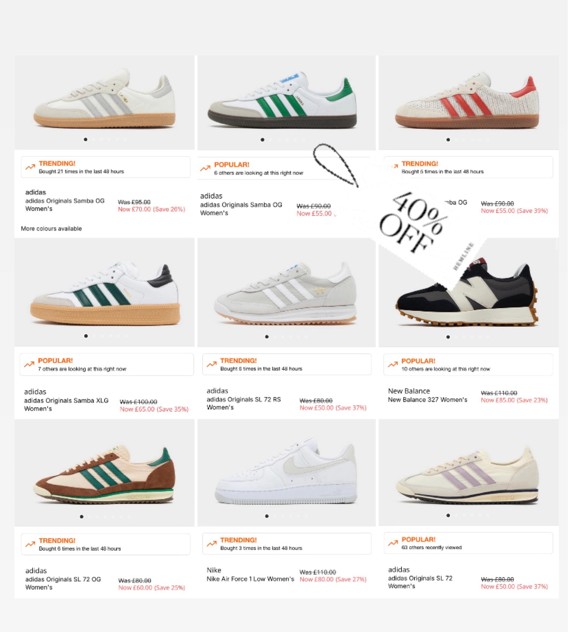 This is the best trainer sale I’ve seen… 
39% off samba’s 
37% off SL72 

I’ve picked some of the good ones out but there are more in the sale 

#LTKCyberWeek #LTKshoes #LTKgiftguide