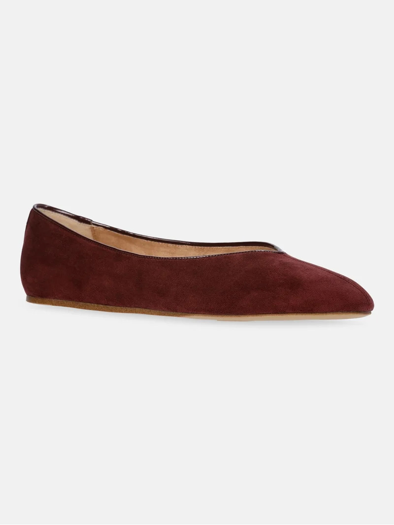 Scenario Women's Faux Suede Ballet Flats | Walmart (US)