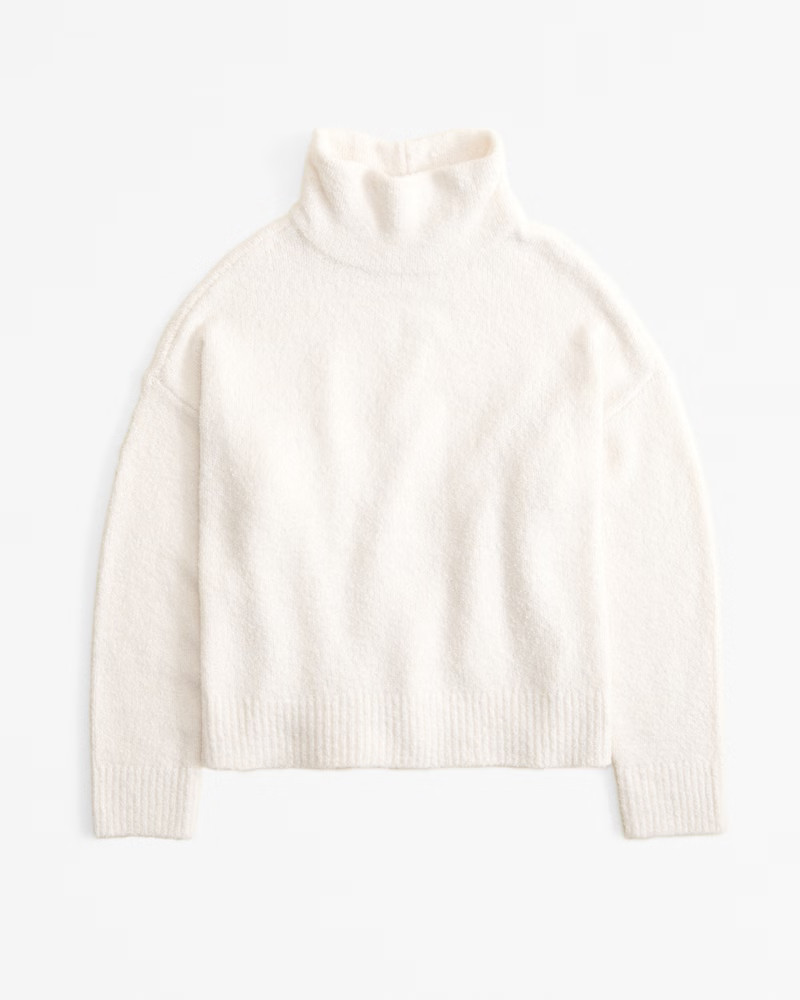Vol. 28 Relaxed Boucle Turtleneck Sweater | Abercrombie & Fitch (US)