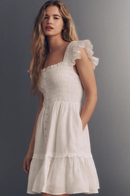 Peregrine 100% European Linen Mini Dress | Anthropologie (US)