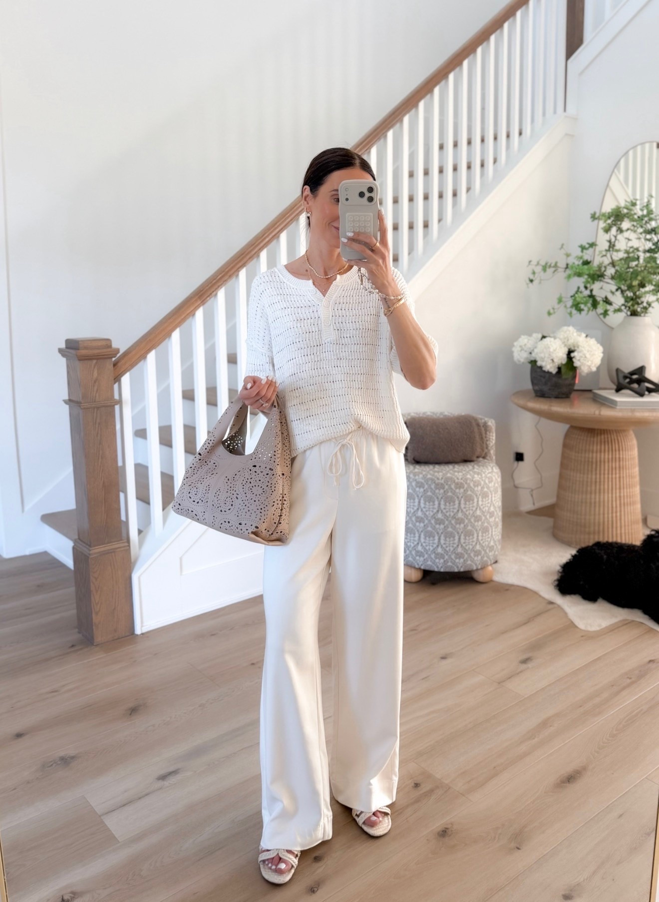 Such an easy neutral look that still feels elevated. Lightweight knit with flowy pants is my go to for looking put together without sacrificing comfort.

neutral outfit, wide leg pants, knit top, effortless style, everyday outfit, casual chic, spring outfit, annabrstyle

#LTKootd #LTKOver40 #LTKSeasonal