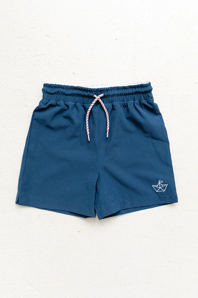 HARRISON SPORT SHORTS - NAVY BLUE | Little Paper Kids (US)
