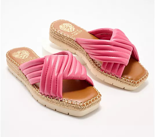Vince Camuto Crossband Slide Sandals - Melysa - QVC.com | QVC