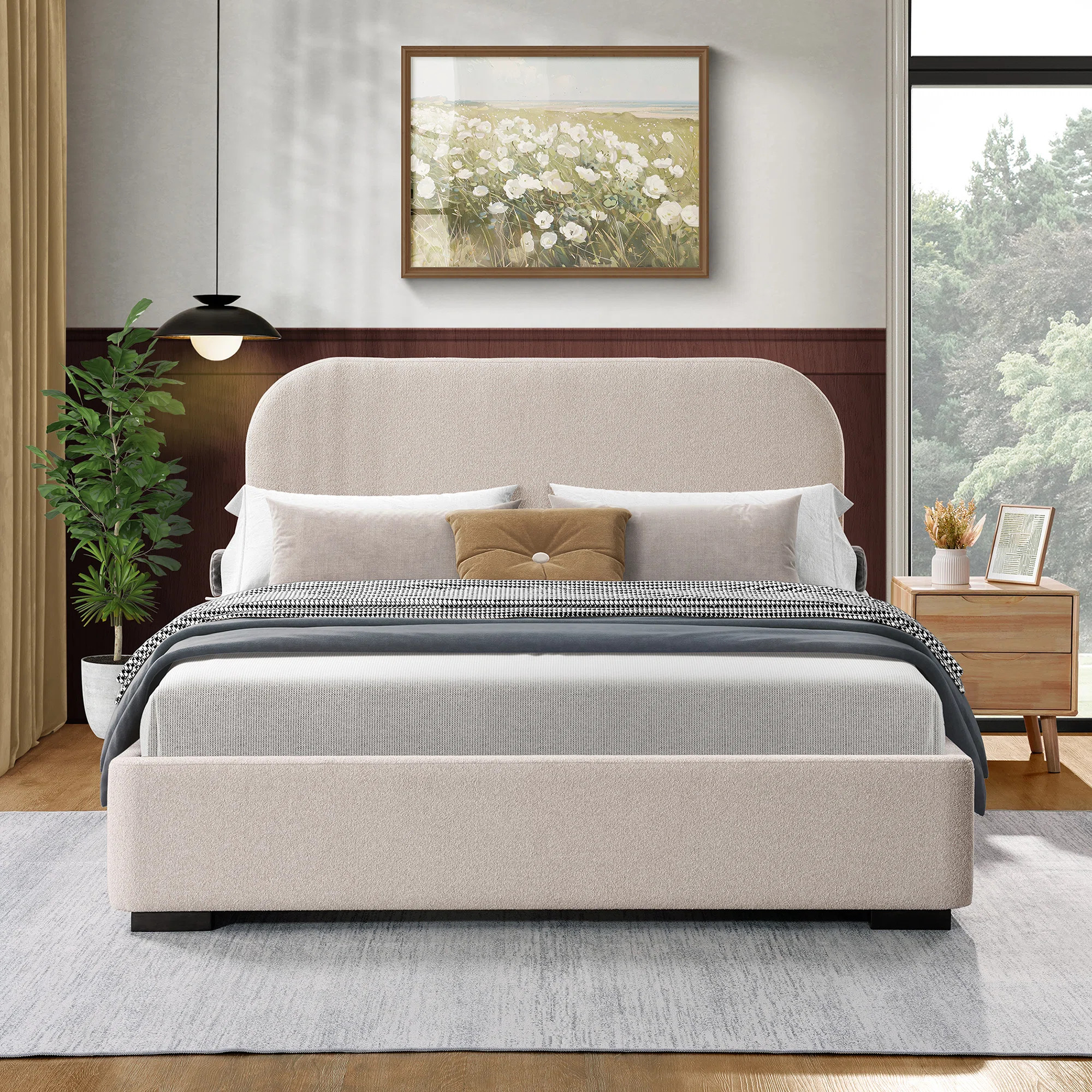 Reigen Boucle Platform Bed | Wayfair North America
