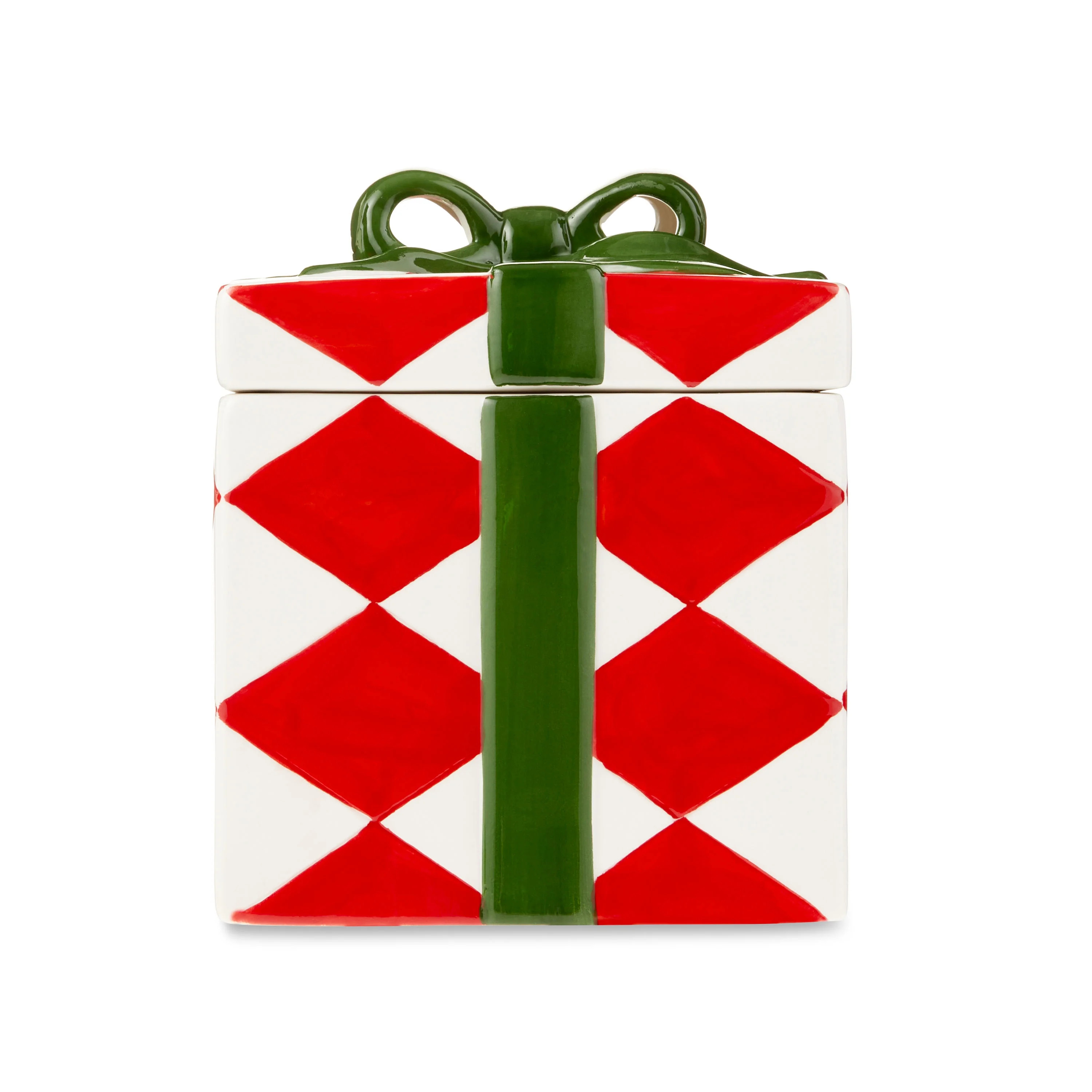 Red, White, and Green Ceramic Gift Box, 7 ft x 6 ft , by Holiday Time - Walmart.com | Walmart (US)
