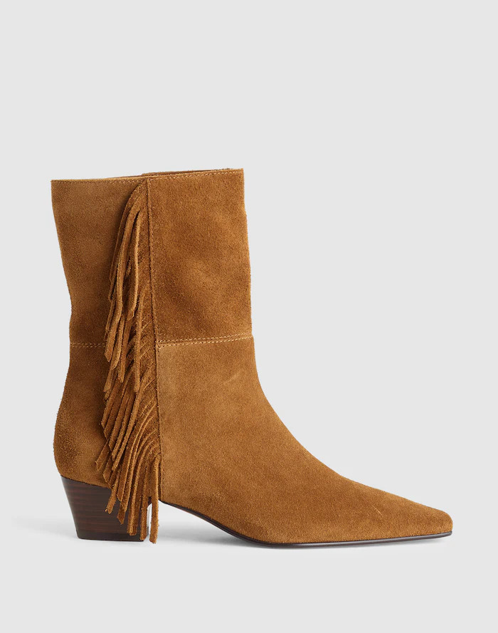 The Lexie Fringed Ankle Boot in Suede | Madewell