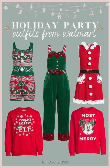 Holiday party outfits from Walmart #ad #walmart @walmart #walmartholiday #uglychristmas 

#LTKstyletip #LTKHoliday #LTKunder50
