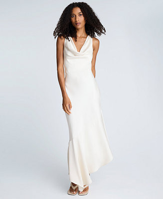 Women's Satin Cowl Neck Bias Dress | Macy's