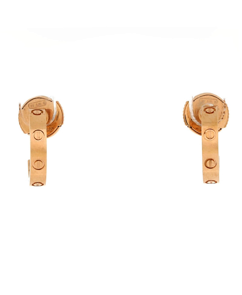 Pre-Owned Cartier Small Love Hoop Earrings 18K Rose Gold | Bloomingdale's (US)