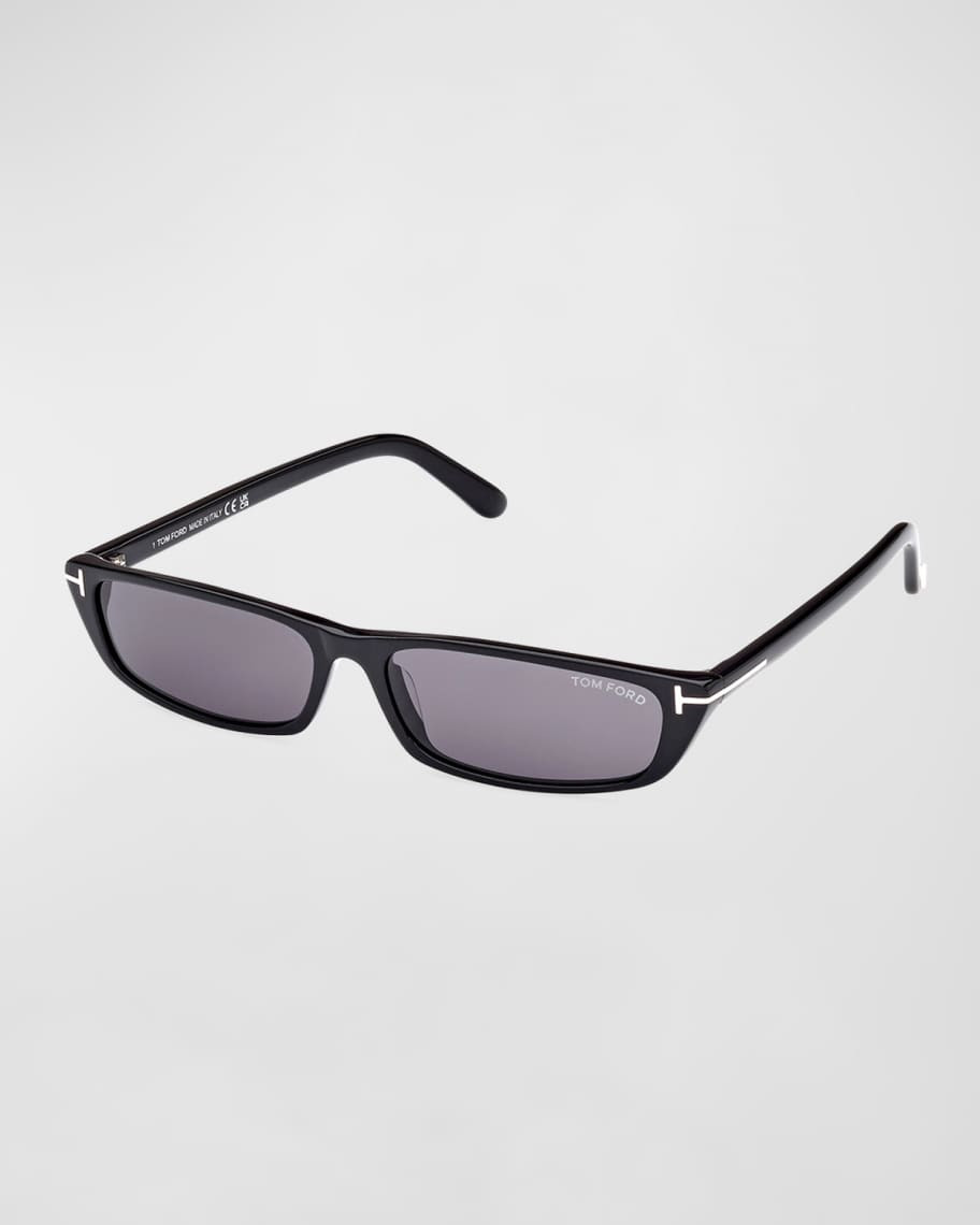 TOM FORD Men's Alejandro T-Hinge Acetate Rectangle Sunglasses | Neiman Marcus