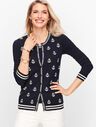 Charming Cardigan - Embroidered Anchors | Talbots