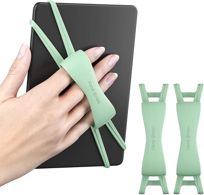 2 Pack Comfortable Hand Strap for Kindle and Tablets, Kindle Accessories for Reading in Bed, Secu... | Amazon (US)